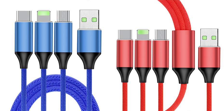 一拖三布藝數據線