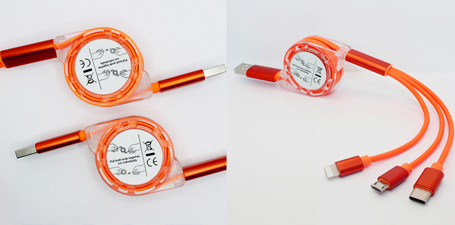 一拖三伸縮數據線